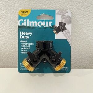 Gilmour Heavy Duty Metal Hose Connector - Black and Gold